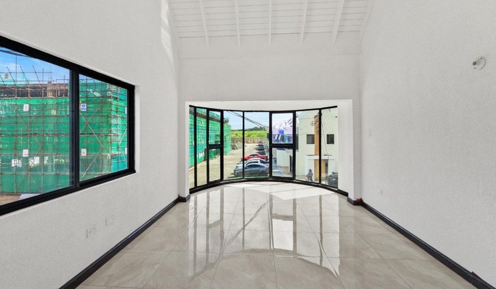Upper-floor office with bay window